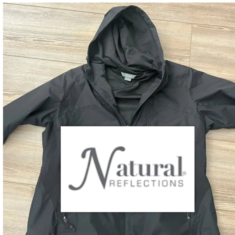 Natural Reflections Black Hooded Ski Jacket